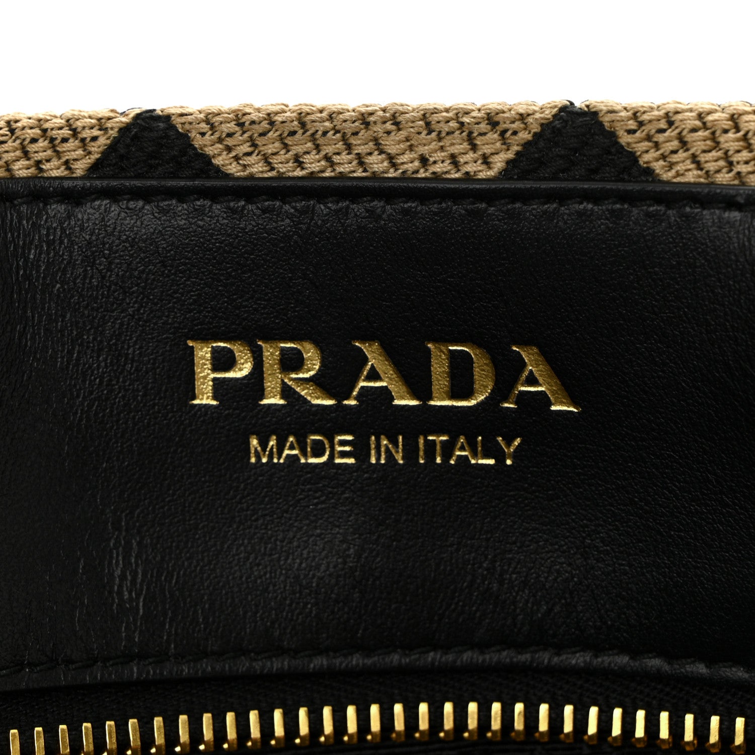 Prada Jacquard Saffiano Triangolo Symbole Embroidered Small Tote Black Corda 6 of 11