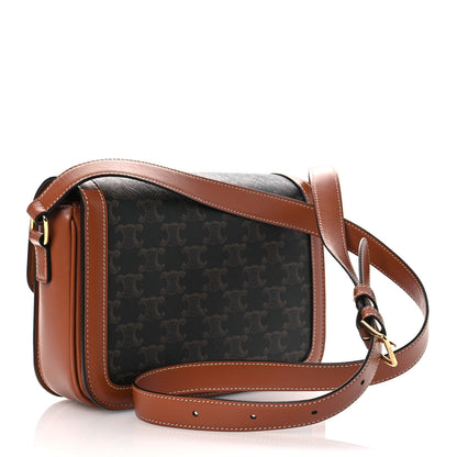 Celine Triomphe Canvas Calfskin Medium Triomphe Bag Tan 3 of 13