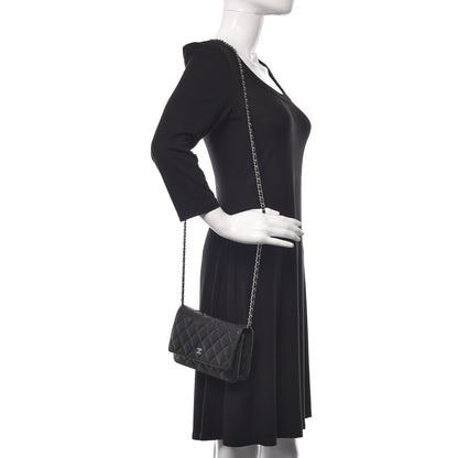 Chanel Caviar Quilted Wallet On Chain WOC Black 2 of 10