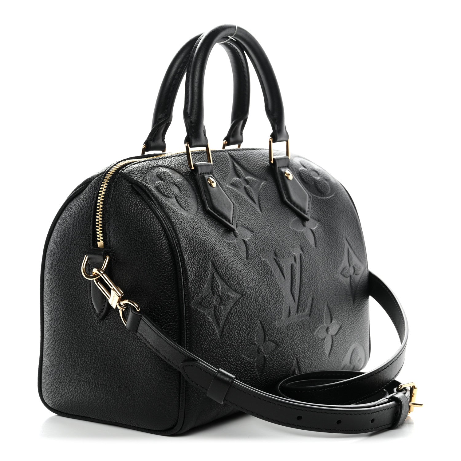Louis Vuitton Empreinte Monogram Giant Speedy Bandouliere 25 Black 5 of 28