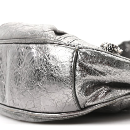 Balenciaga Metallic Agneau Arena Le Cagole Shoulder Bag XS Silver 11 of 11