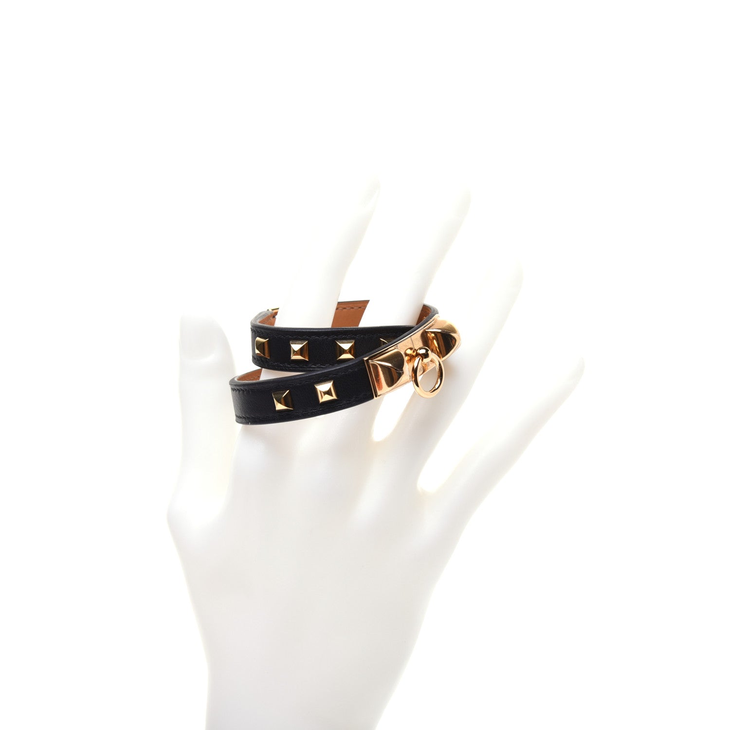 Hermes Swift Rivale Double Tour Bracelet T2 Black 2 of 8