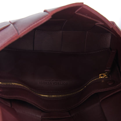 Bottega Veneta Lambskin Maxi Intrecciato Cassette Crossbody Bag Bordeaux 5 of 9