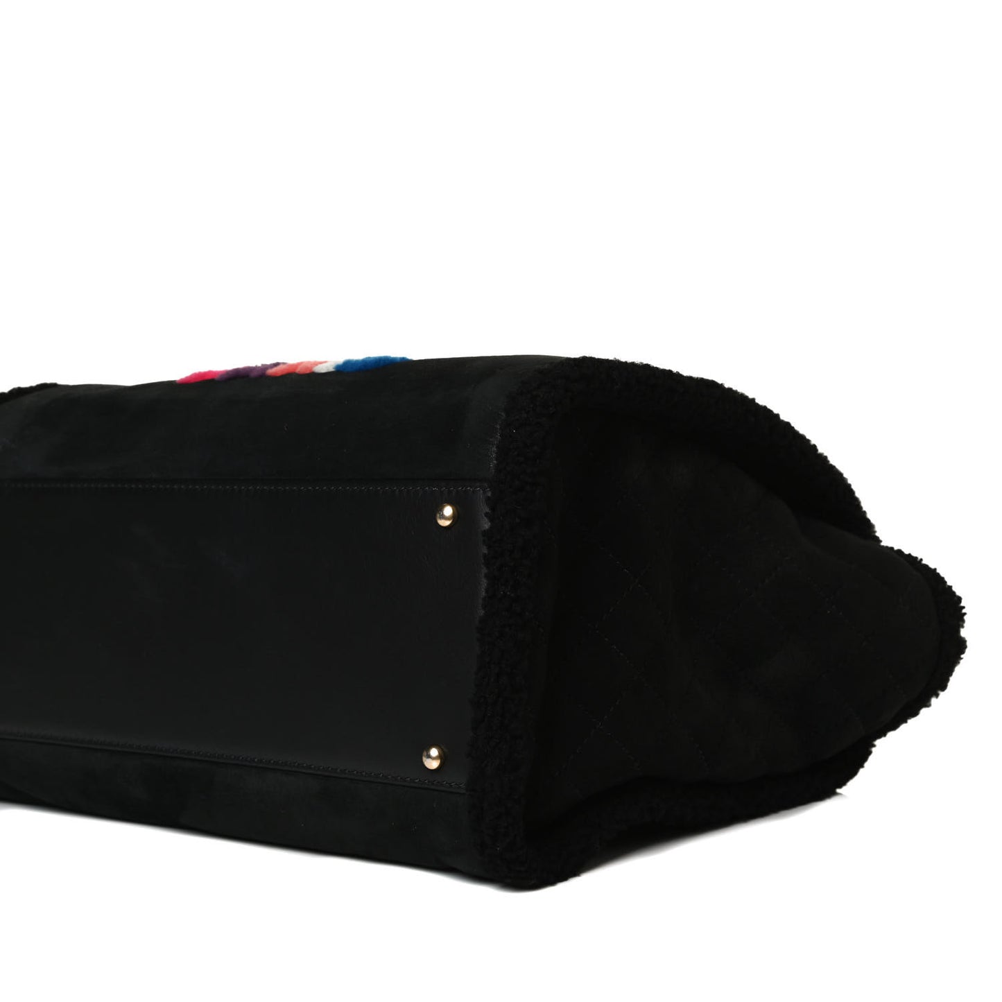 Shearling Large Deauville Tote Black