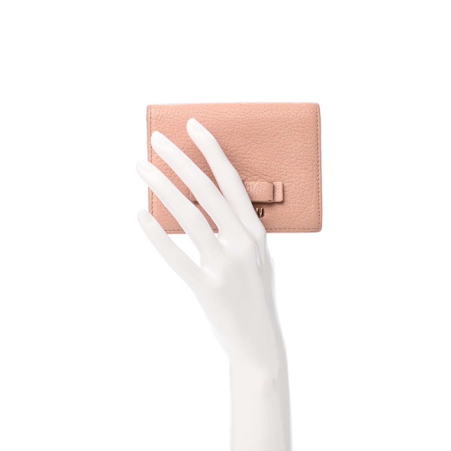 Miu Miu Goatskin Madras Bi-Fold Wallet Cammeo 2 of 8