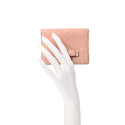Miu Miu Goatskin Madras Bi-Fold Wallet Cammeo 2 of 8