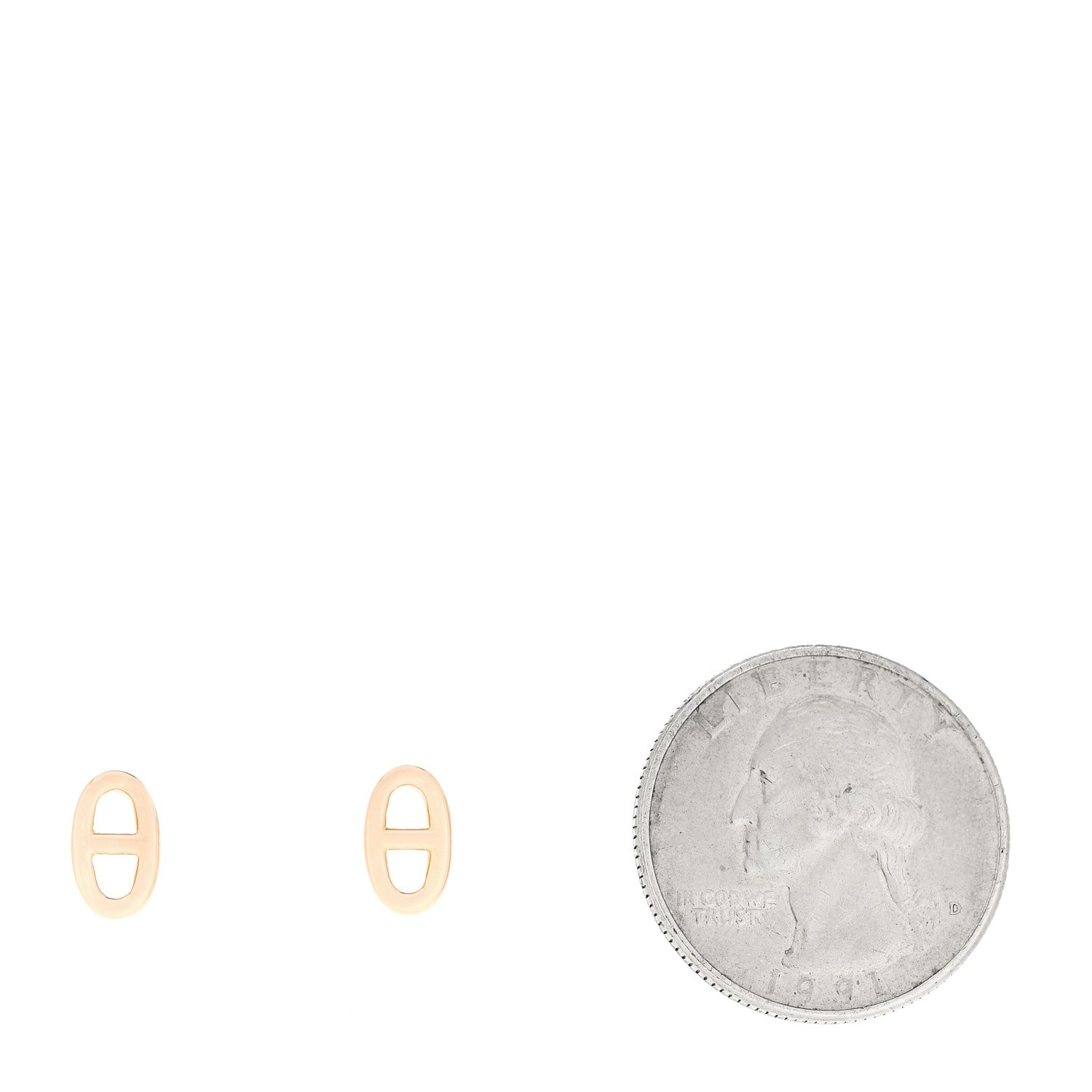 Hermes 18K Rose Gold TPM Farandole Stud Earrings 2 of 5