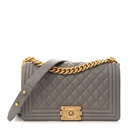 Chanel Caviar Quilted Medium Boy Flap Grey 1 of 11