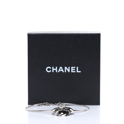 Chanel Metal Camellia Choker Necklace Silver 5 of 5