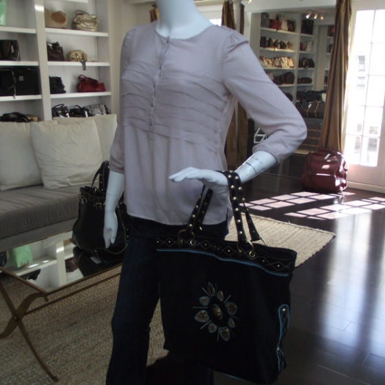 Suede Irina Tote Black