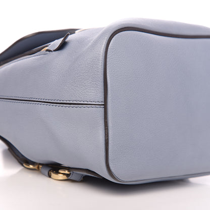 Chloe Suede Calfskin Small Faye Backpack Washed Blue 7 of 9