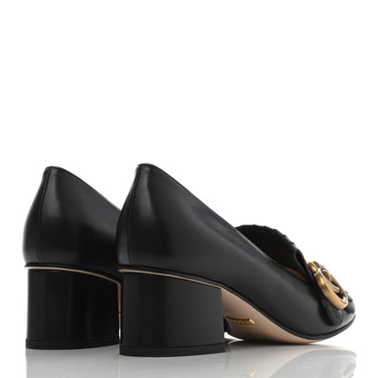 Gucci Malaga Kid GG Marmont Fringe 50mm Loafer Pumps 35 Black 4 of 8