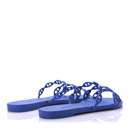 Hermes TPU Rivage Sandals 37 Blue Smalt 4 of 8