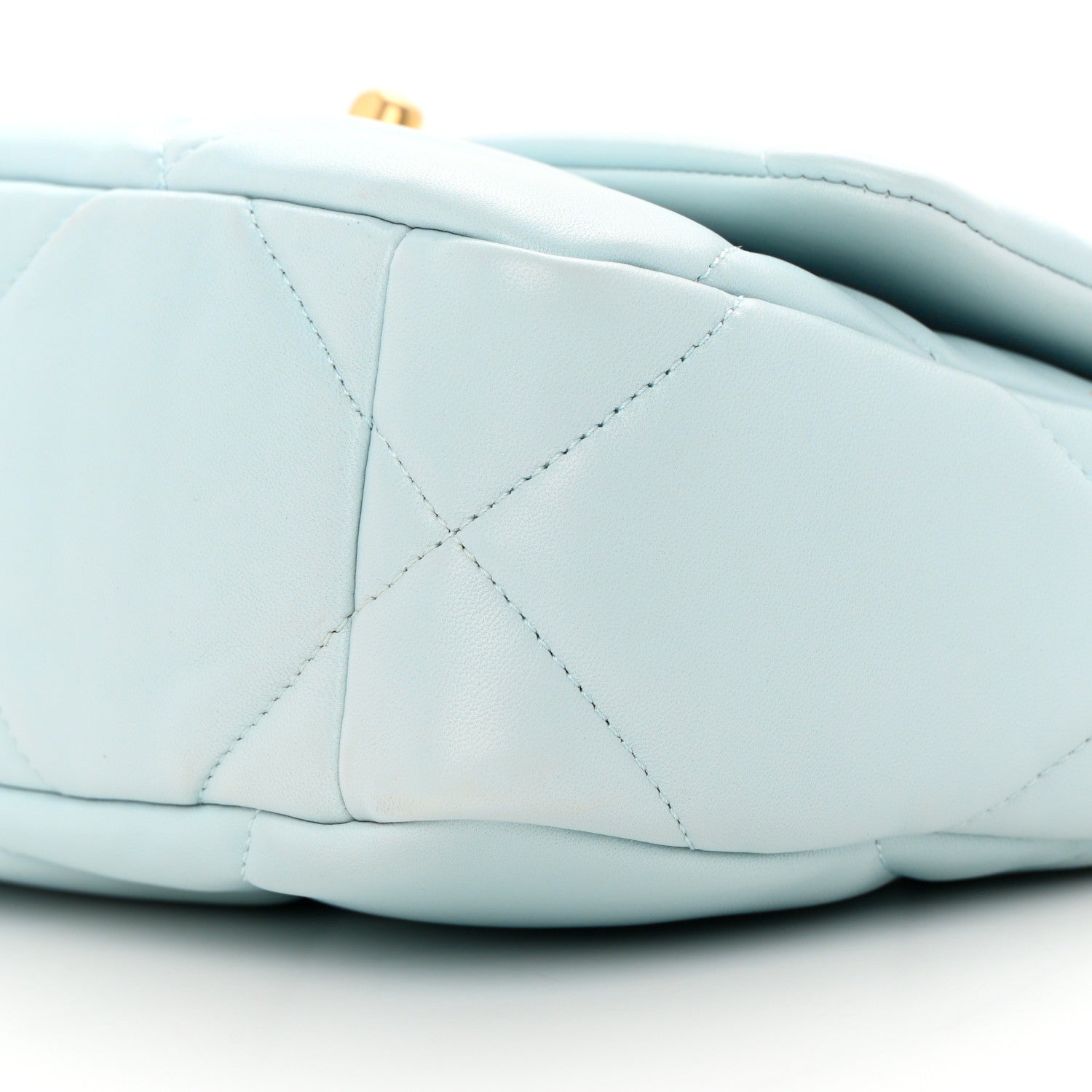 Chanel Lambskin Quilted Medium Chanel 19 Flap Light Blue 10 of 10