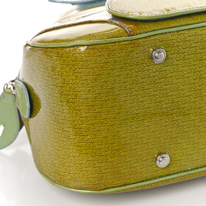 Christian Dior Patent Diorissimo Saddle Bowler Green 7 of 10