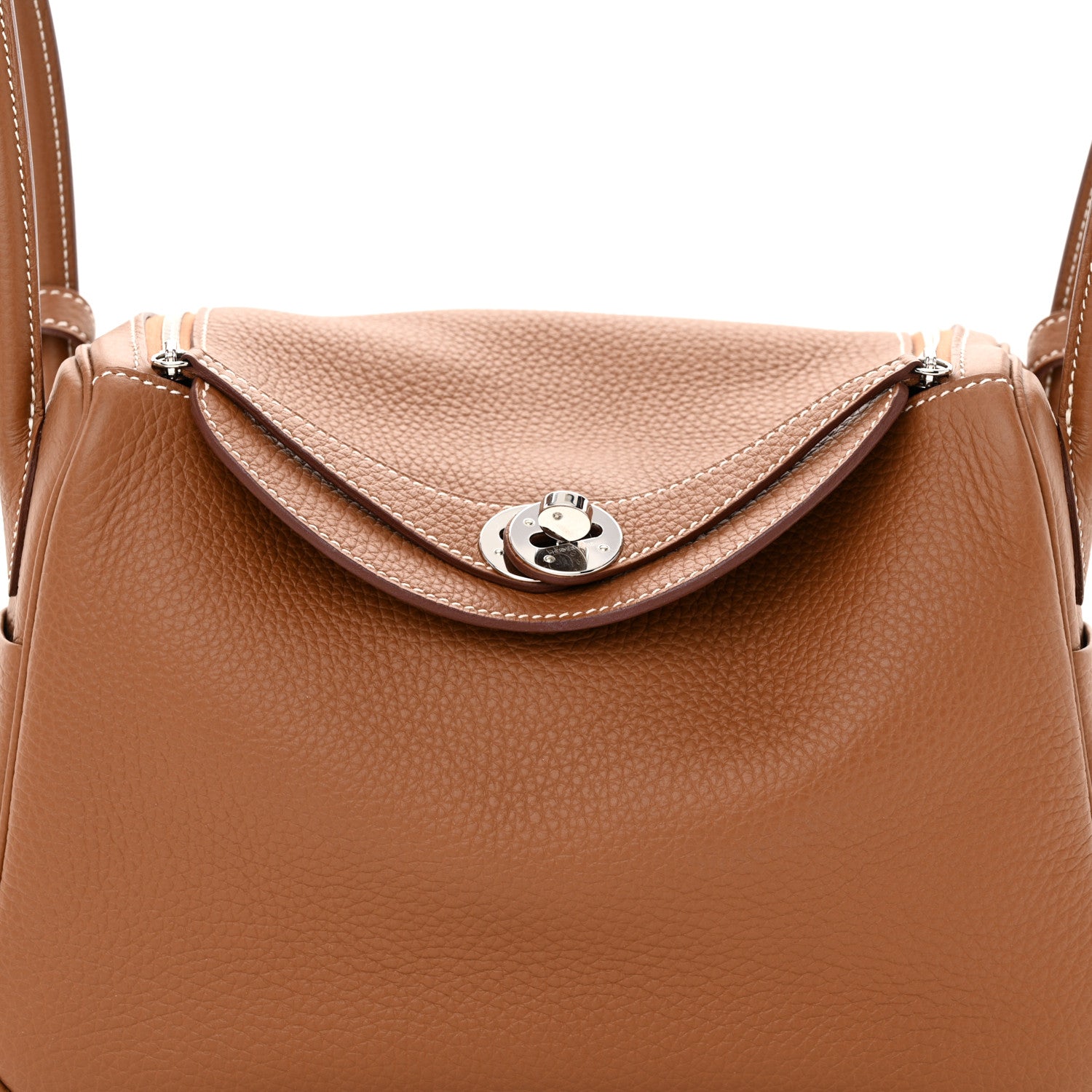 Hermes Taurillon Clemence Lindy 26 Gold 8 of 11