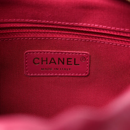 Chanel Calfskin Quilted Coco Shelter Bowling Bag Dark Pink Red 6 of 10