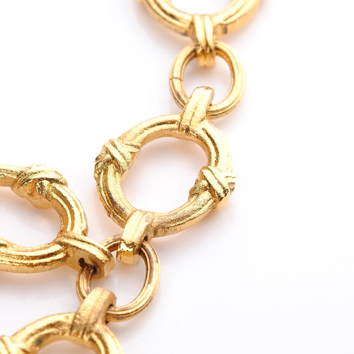 Chain CC Medallion Belt Gold