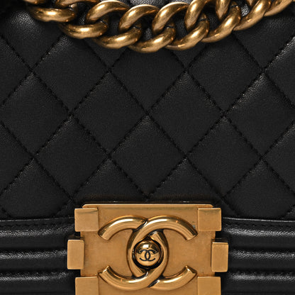 Chanel Lambskin Quilted Small Boy Flap Black 8 of 12