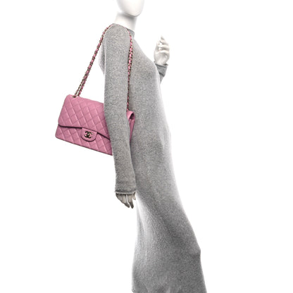 Chanel Caviar Quilted Jumbo Double Flap Pink 2 of 11