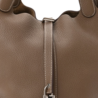 Hermes Taurillon Clemence Picotin Lock 22 MM Etoupe 8 of 10