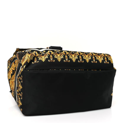 Fendi X VERSACE Silk Vitello Fendace FF Baroque Backpack Tobacco Black Gold 4 of 8