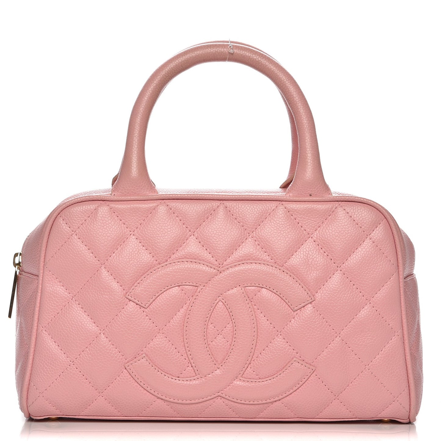 Caviar Quilted Small Bowler Pink