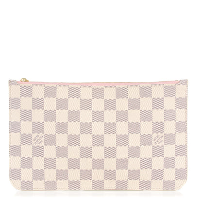 Louis Vuitton Damier Azur Neverfull MM GM Pochette Rose Ballerine 1 of 7