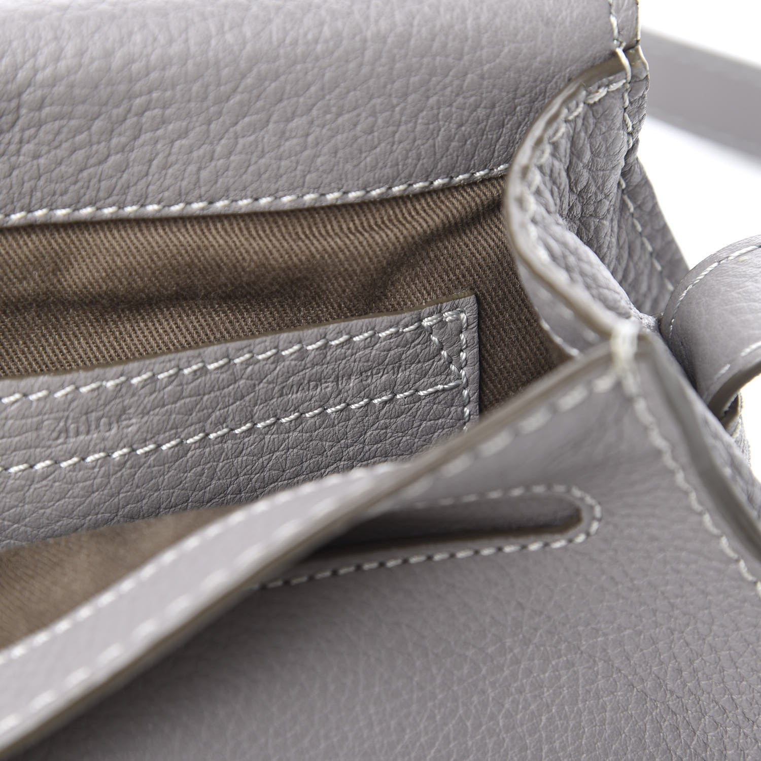 Chloe Calfskin Mini Marcie Round Crossbody Bag Cashmere Grey 7 of 10