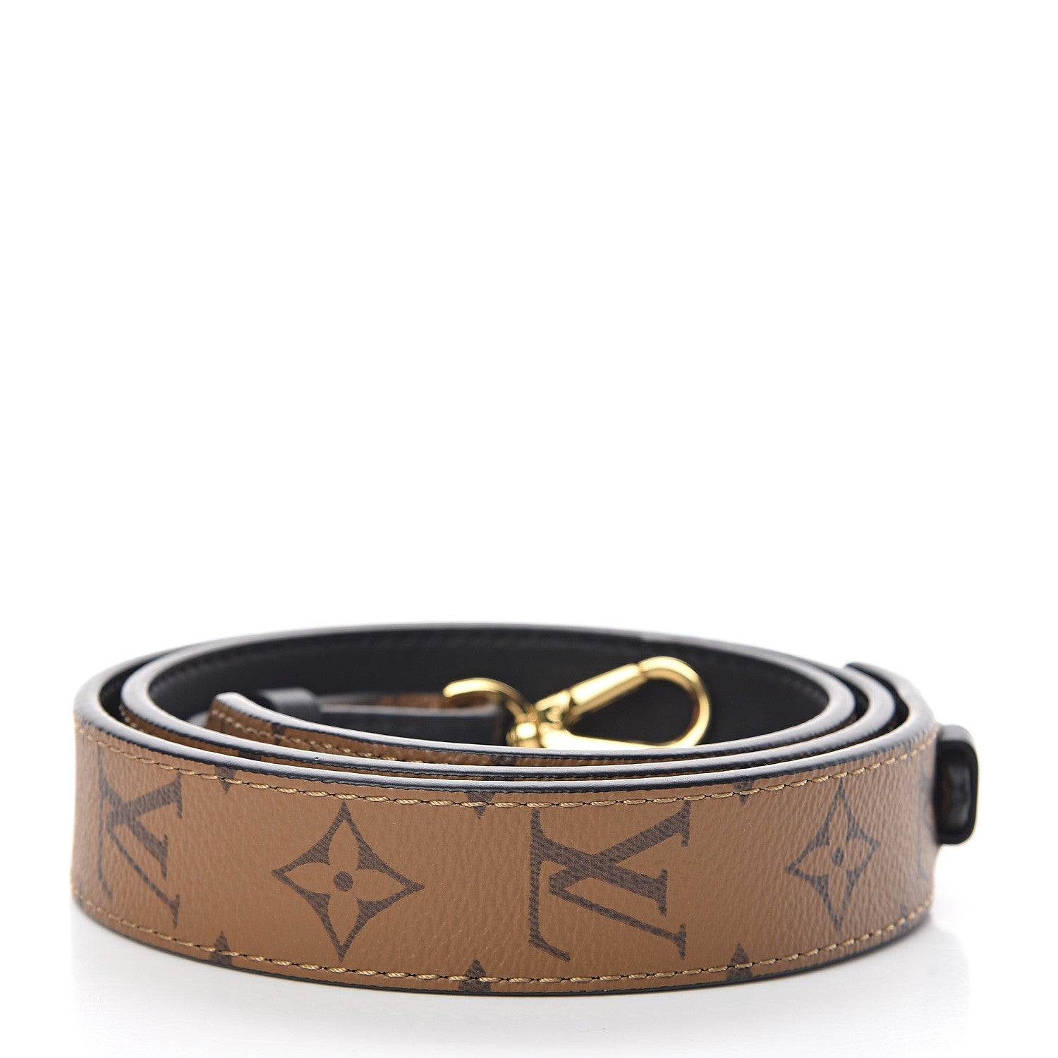 Louis Vuitton Reverse Monogram Bandouliere Shoulder Strap XL Black 2 of 2