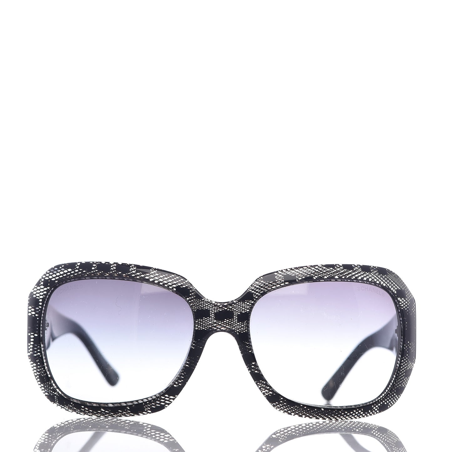 Acetate CC Lace Effect Sunglasses 5146 Black White