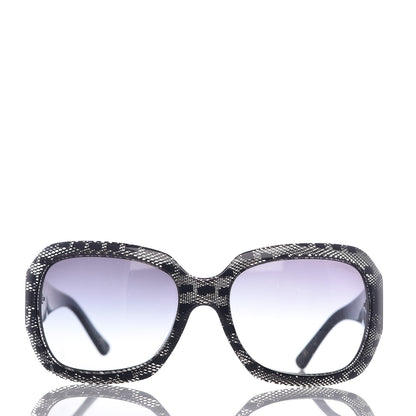 Chanel Acetate CC Lace Effect Sunglasses 5146 Black White 2 of 7