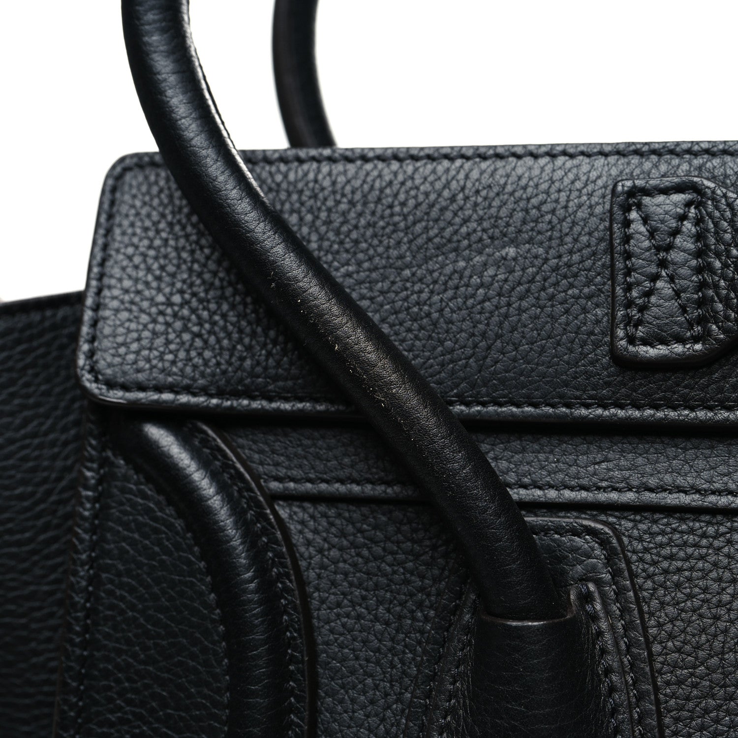 Celine Drummed Calfskin Micro Luggage Black 12 of 12