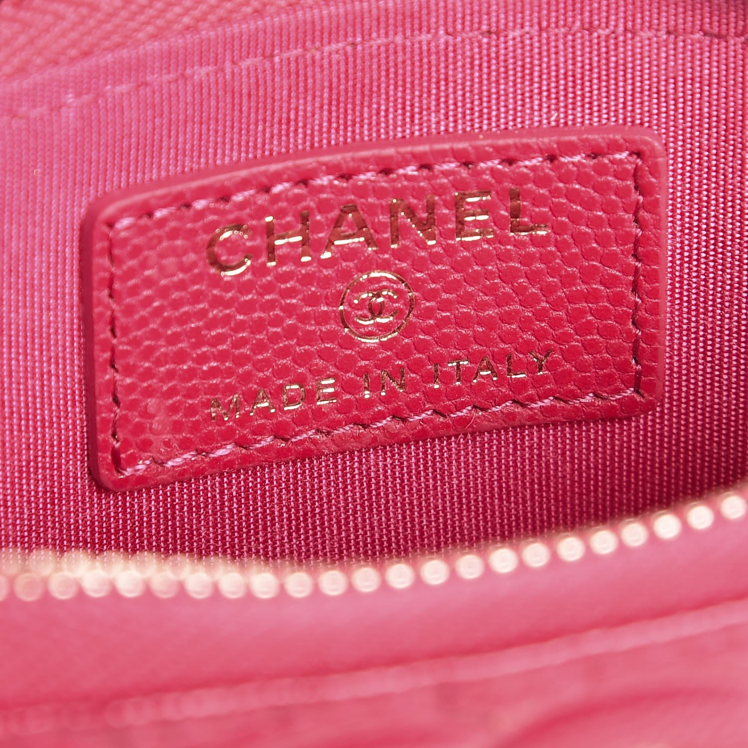 Chanel Caviar Camellia Embossed Key Holder Case Fuchsia 5 of 7
