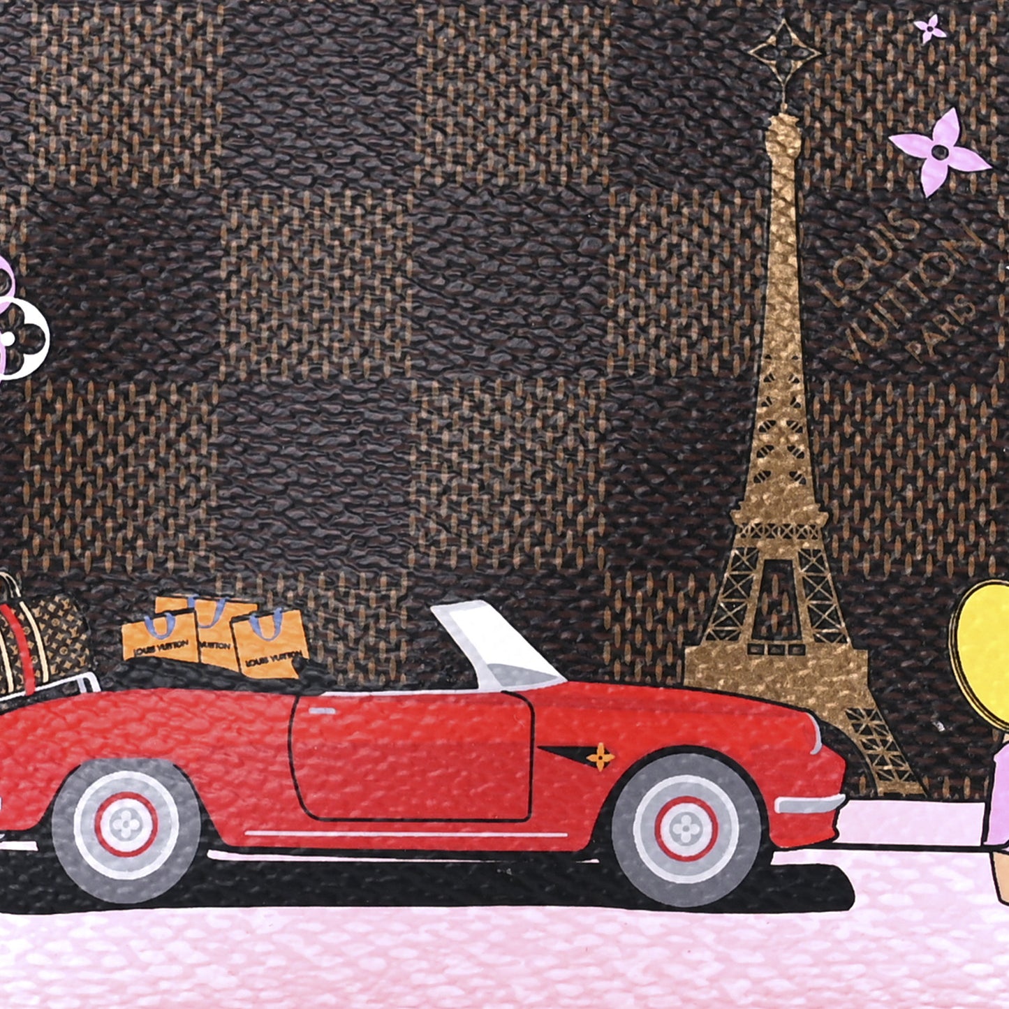 Damier Ebene 2019 Christmas Animation Mini Pochette Accessories Red