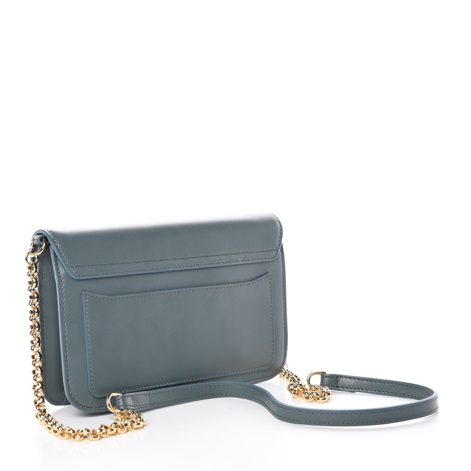 Chloe Calfskin Suede C Clutch With Chain Cloudy Blue 3 of 7