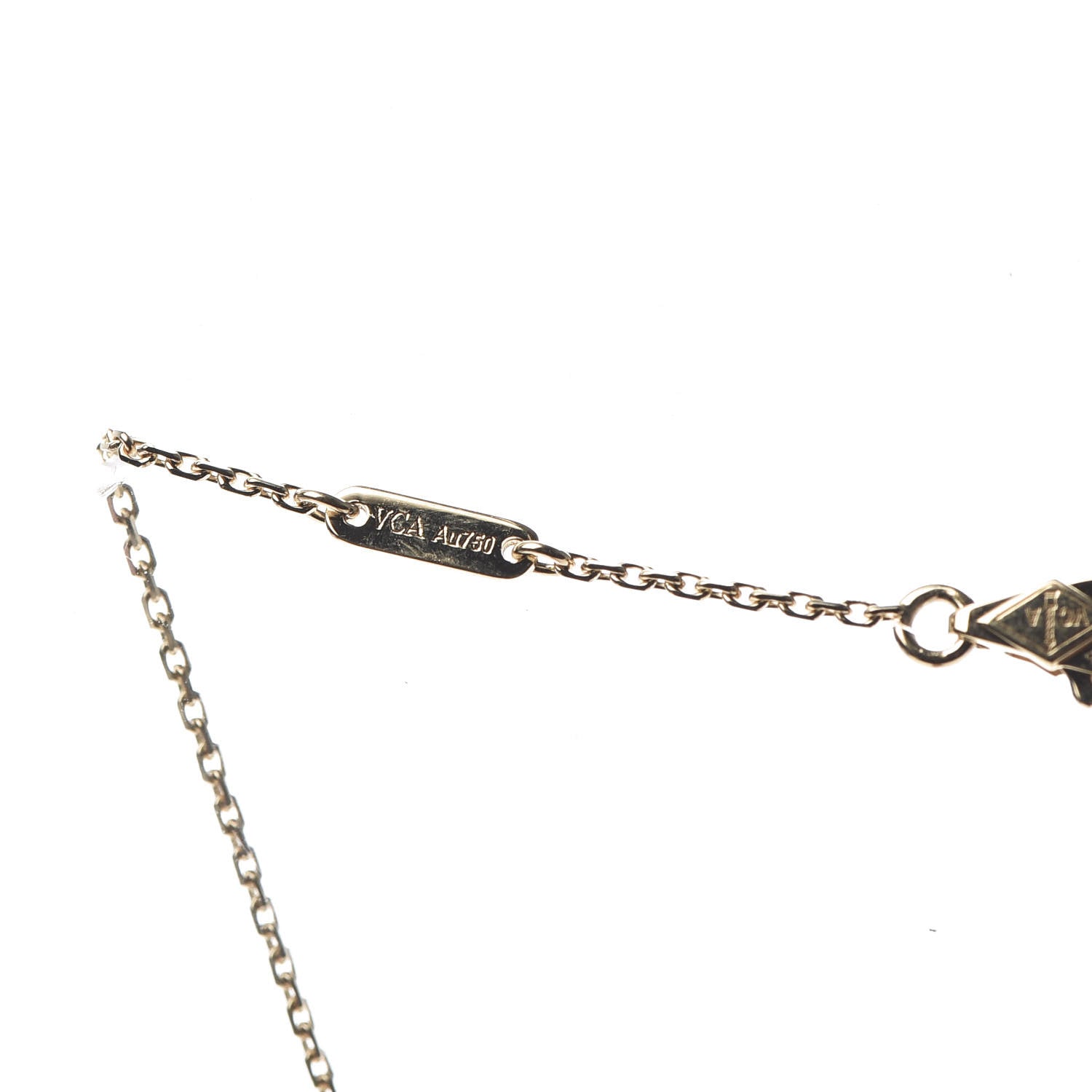 Van Cleef & Arpels 18K Yellow Gold Mother of Pearl Sweet Alhambra Pendant Necklace 6 of 6