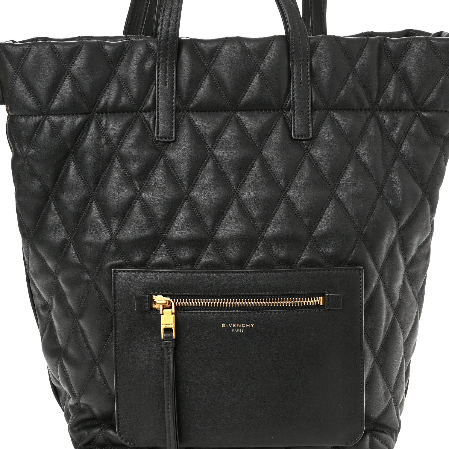 Givenchy Rubberized Canvas Quilted Duo Backpack Black 8 of 12