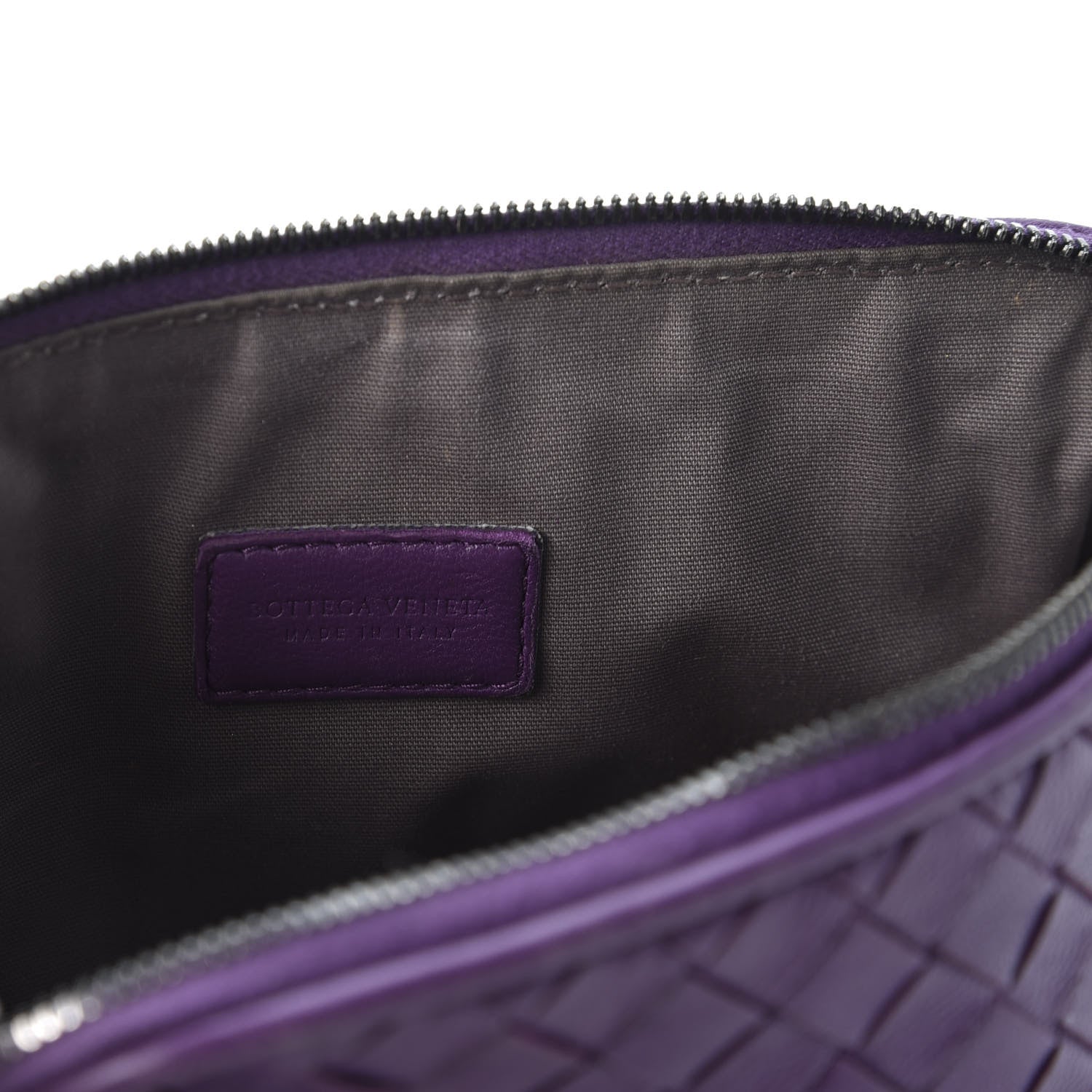 Bottega Veneta Nappa Intrecciato Cosmetic Case Plum 7 of 9