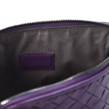 Bottega Veneta Nappa Intrecciato Cosmetic Case Plum 7 of 9