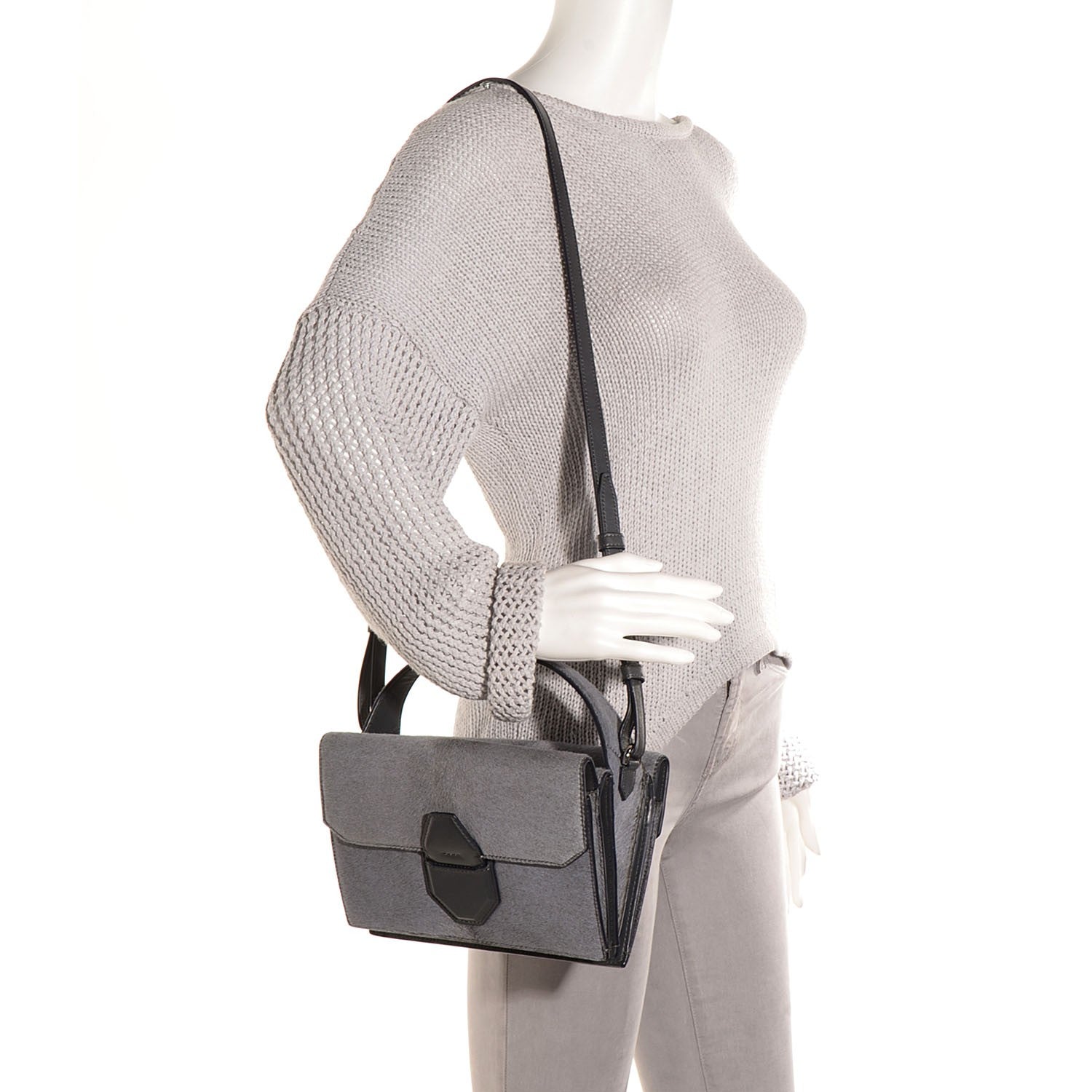 Alexander Wang Calf Hair Racketeer Sling Bag Geyser 2 of 7