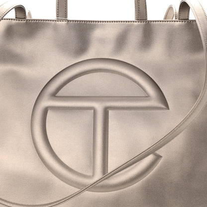 Telfar Metallic Vegan Leather Large Shopping Bag Bronze 8 of 11