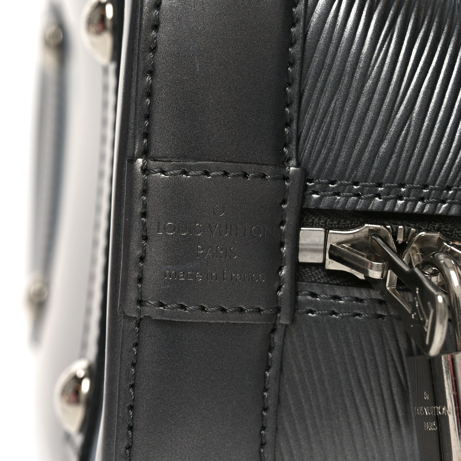 Louis Vuitton Metallic Epi Alma PM Black Silver 5 of 8