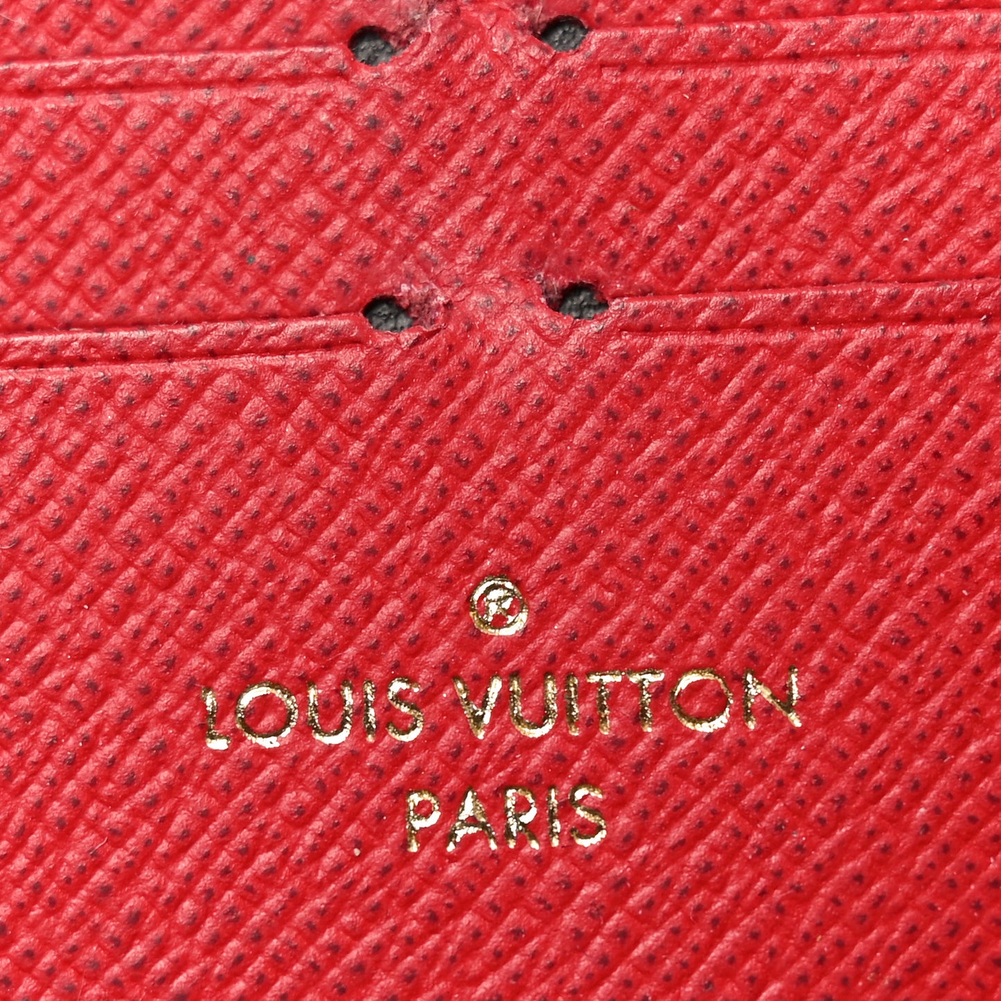 Damier Ebene Clemence Wallet Cherry