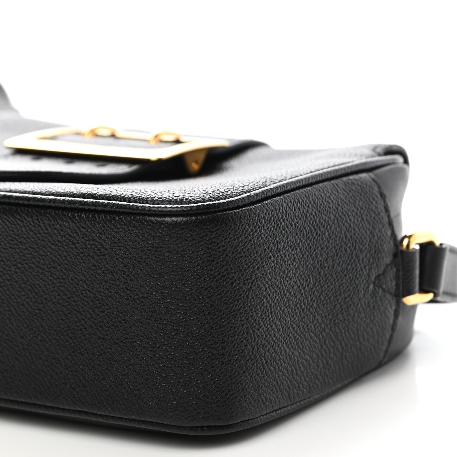 Burberry Soft Grain Calfskin Small Buckle Zip Bag Black 9 of 11