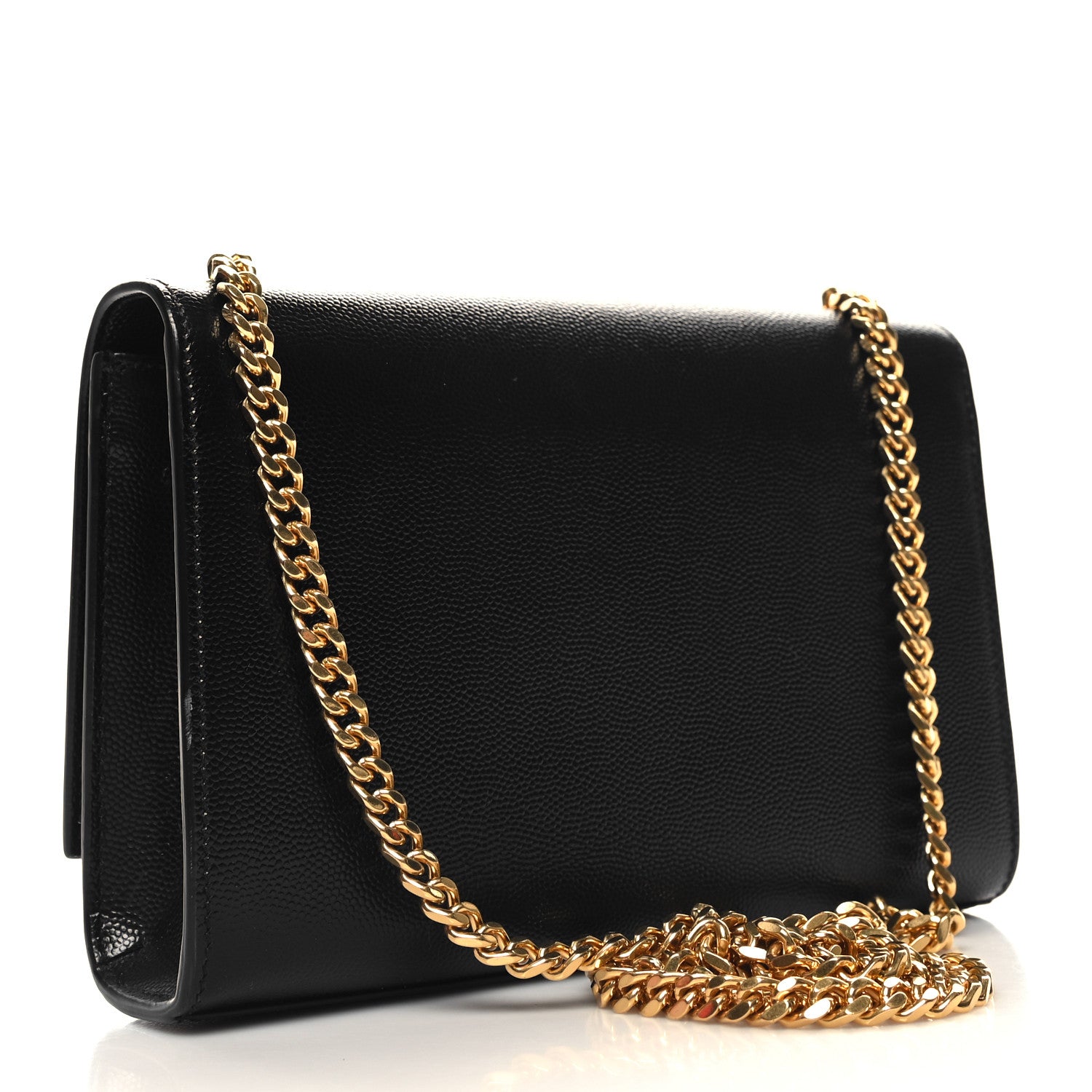 Saint Laurent Grain De Poudre Small Monogram Kate Satchel Black 3 of 9