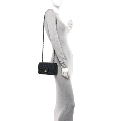 Chanel Lambskin Quilted Mini Rectangular Flap Black 2 of 11