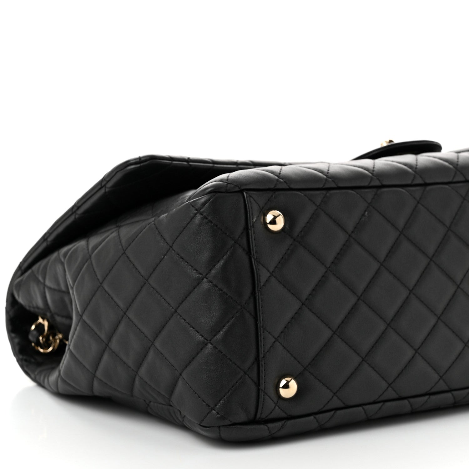 Chanel Calfskin Quilted XXL Travel Flap Bag Black 10 of 11