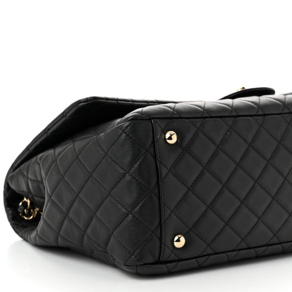 Chanel Calfskin Quilted XXL Travel Flap Bag Black 10 of 11