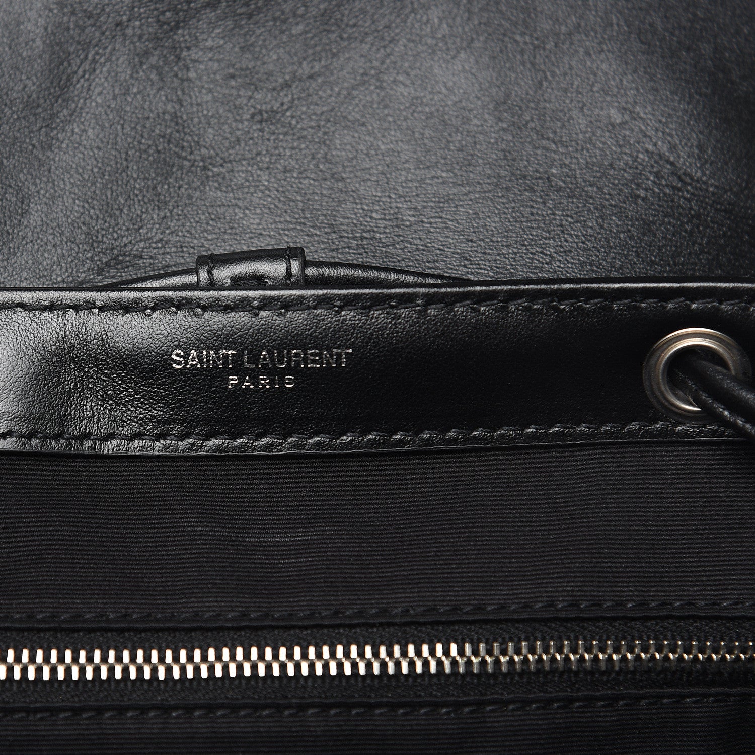 Saint Laurent Calfskin Y Quilted Monogram Small Loulou Backpack Black 8 of 10